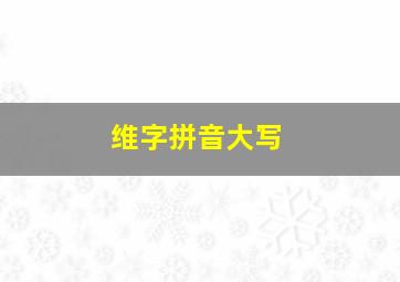 维字拼音大写