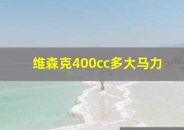 维森克400cc多大马力