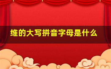 维的大写拼音字母是什么