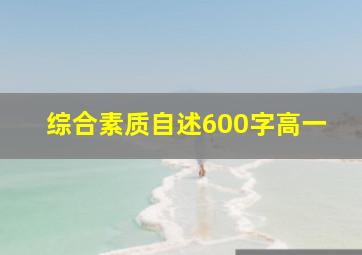 综合素质自述600字高一