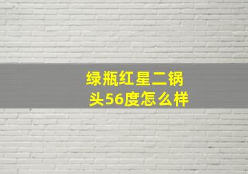 绿瓶红星二锅头56度怎么样