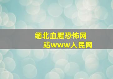 缅北血腥恐怖网站www人民网