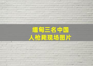 缅甸三名中国人枪毙现场图片