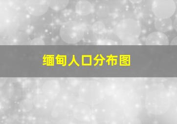 缅甸人口分布图