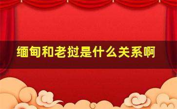 缅甸和老挝是什么关系啊