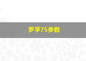 罗孚75参数