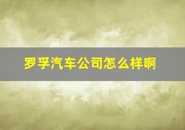 罗孚汽车公司怎么样啊