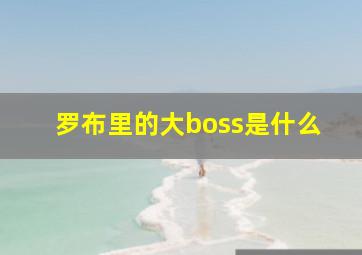 罗布里的大boss是什么