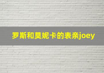 罗斯和莫妮卡的表亲joey