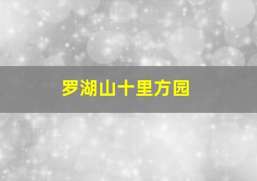 罗湖山十里方园