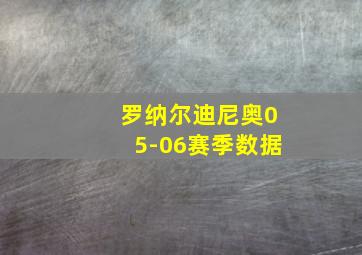 罗纳尔迪尼奥05-06赛季数据