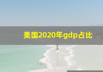 美国2020年gdp占比