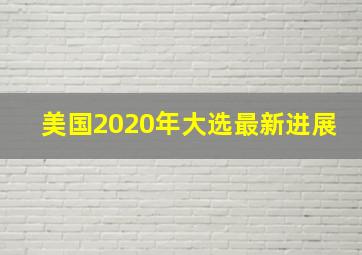 美国2020年大选最新进展