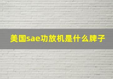 美国sae功放机是什么牌子