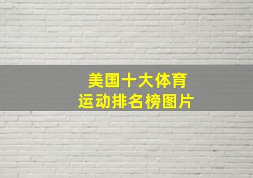 美国十大体育运动排名榜图片