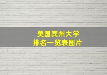 美国宾州大学排名一览表图片