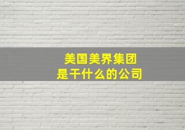 美国美界集团是干什么的公司