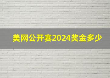 美网公开赛2024奖金多少