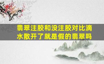 翡翠注胶和没注胶对比滴水散开了就是假的翡翠吗