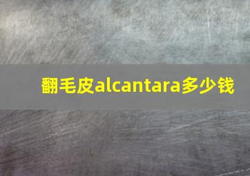 翻毛皮alcantara多少钱