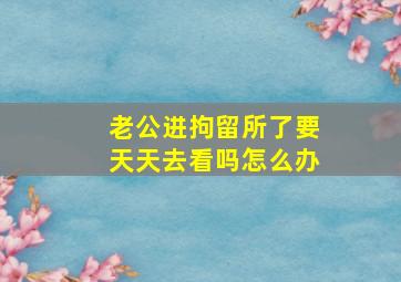 老公进拘留所了要天天去看吗怎么办