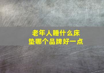 老年人睡什么床垫哪个品牌好一点