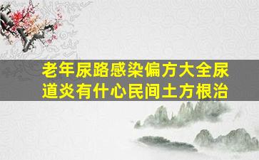 老年尿路感染偏方大全尿道炎有什心民间土方根治