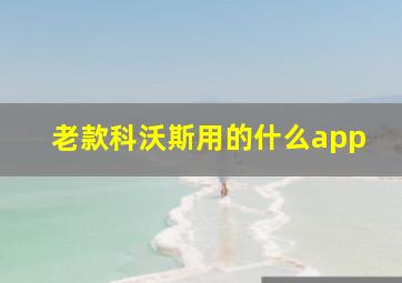 老款科沃斯用的什么app