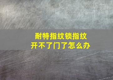 耐特指纹锁指纹开不了门了怎么办