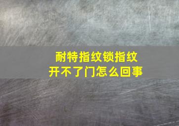 耐特指纹锁指纹开不了门怎么回事