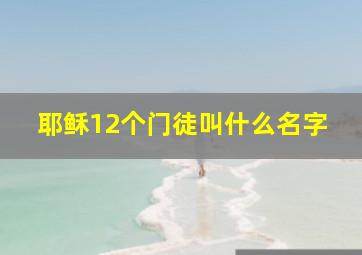 耶稣12个门徒叫什么名字