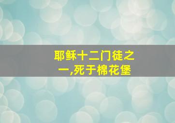 耶稣十二门徒之一,死于棉花堡