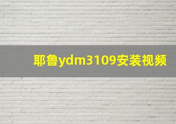 耶鲁ydm3109安装视频