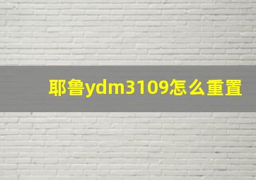 耶鲁ydm3109怎么重置