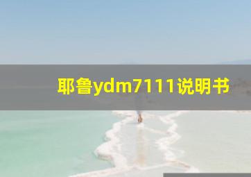 耶鲁ydm7111说明书