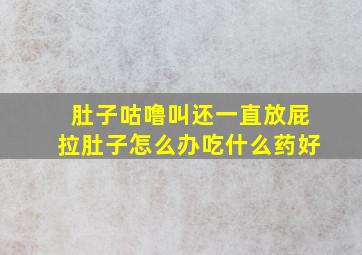 肚子咕噜叫还一直放屁拉肚子怎么办吃什么药好