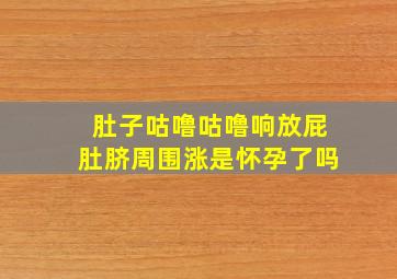 肚子咕噜咕噜响放屁肚脐周围涨是怀孕了吗