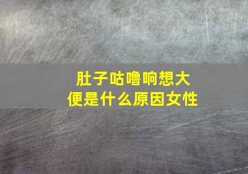 肚子咕噜响想大便是什么原因女性