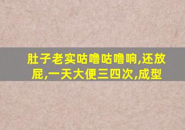 肚子老实咕噜咕噜响,还放屁,一天大便三四次,成型