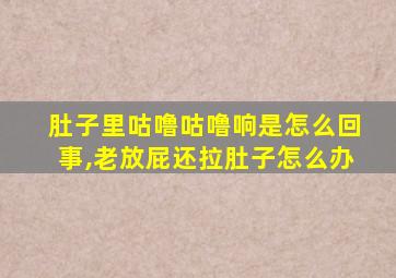 肚子里咕噜咕噜响是怎么回事,老放屁还拉肚子怎么办