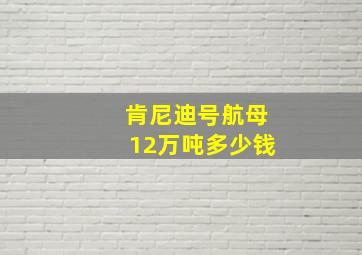 肯尼迪号航母12万吨多少钱