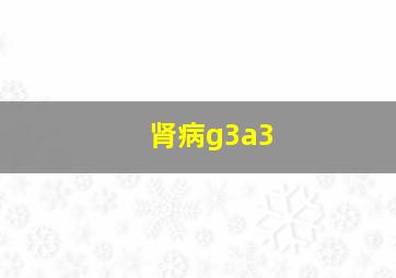 肾病g3a3