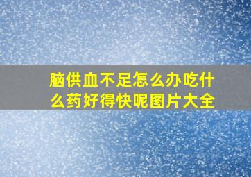 脑供血不足怎么办吃什么药好得快呢图片大全