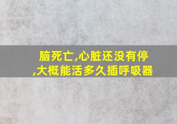 脑死亡,心脏还没有停,大概能活多久插呼吸器