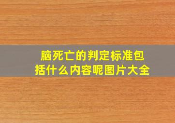 脑死亡的判定标准包括什么内容呢图片大全