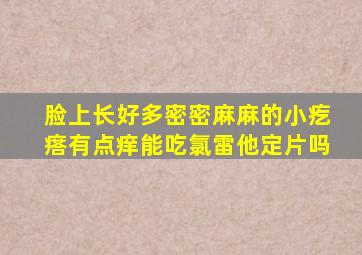 脸上长好多密密麻麻的小疙瘩有点痒能吃氯雷他定片吗