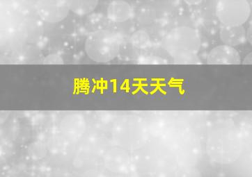 腾冲14天天气