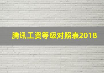 腾讯工资等级对照表2018