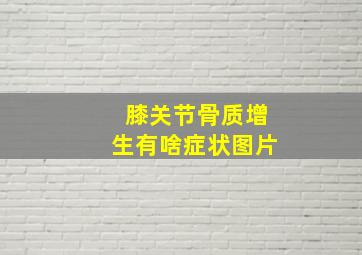 膝关节骨质增生有啥症状图片