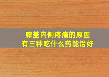 膝盖内侧疼痛的原因有三种吃什么药能治好